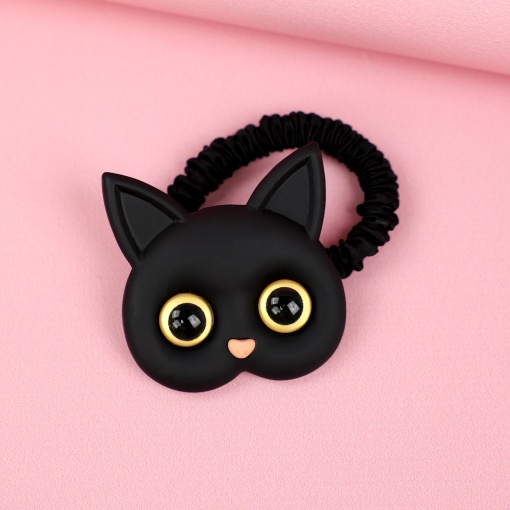 Резинка для волос "Котик" черный