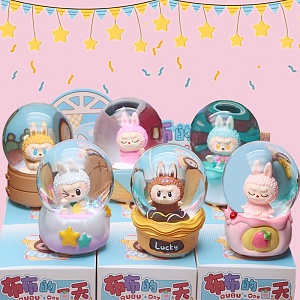Snow globe Surprise "Labubu" с подсветкой и музыкой, в асс-те 1шт оптом