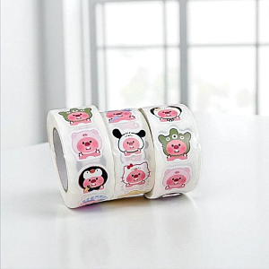 Набор наклеек в рулоне "Loopy" 500шт