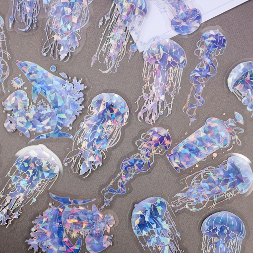 Набор наклеек "Медуза" синий (20шт.)