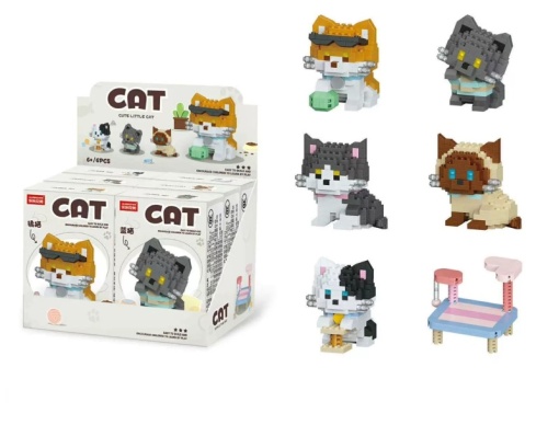 Набор конструкторов "CAT" cute litle №1523, в ассортименте 6шт