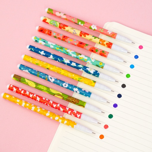 Набор цветных ручек "Flowers" 10 шт.