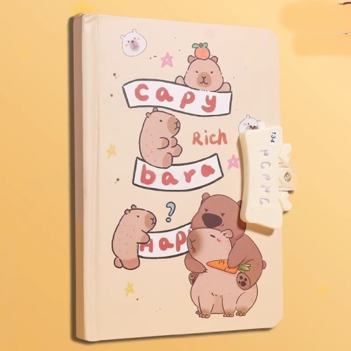 Блокнот с кодовым замком и ручкой "Капибара" нападение