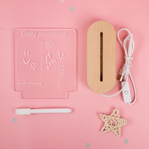 Светильник для заметок с маркером "Daily moments" №17 (USB) оптом