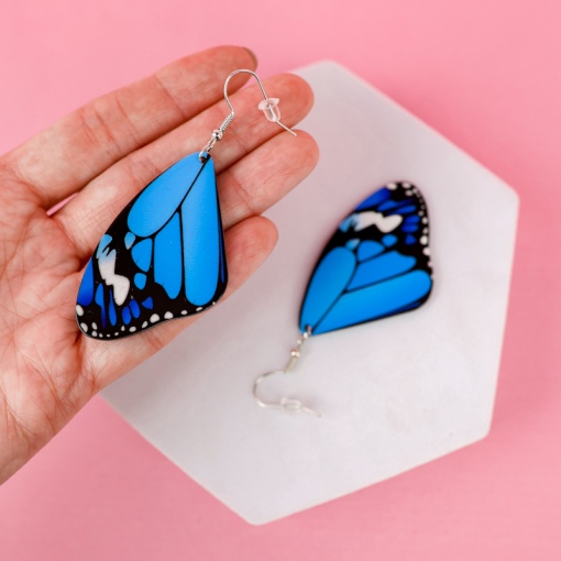 Серьги "Butterfly Wings" синие