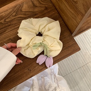 Резинка для волос "Тюльпаны" желтый