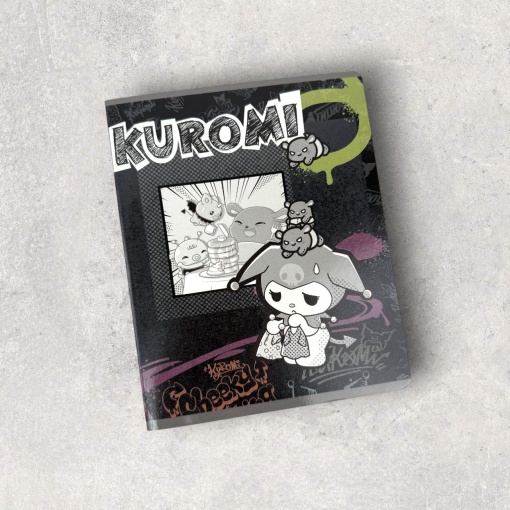 Тетрадь "Kuromi" граффити, A5, 48 листов (клетка), в ассортименте,1шт