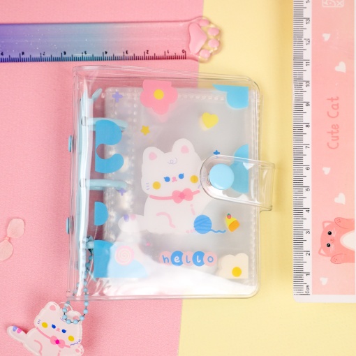 Альбом для карточек "Cat" голубой 10,7х9,2см