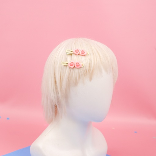 Набор заколок для волос "Love Kt" №3, розовый  2 шт.