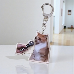 Брелок акриловый "Грустный котик" интервью