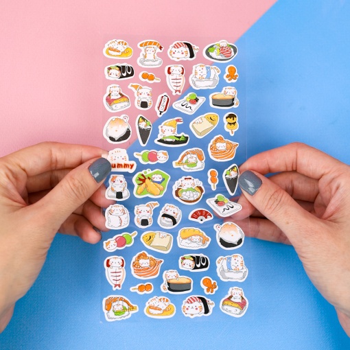 Набор наклеек "Happy Animals" Суши-Кот, 1 лист