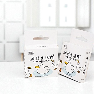 Набор наклеек "Live well duck", 46 шт.