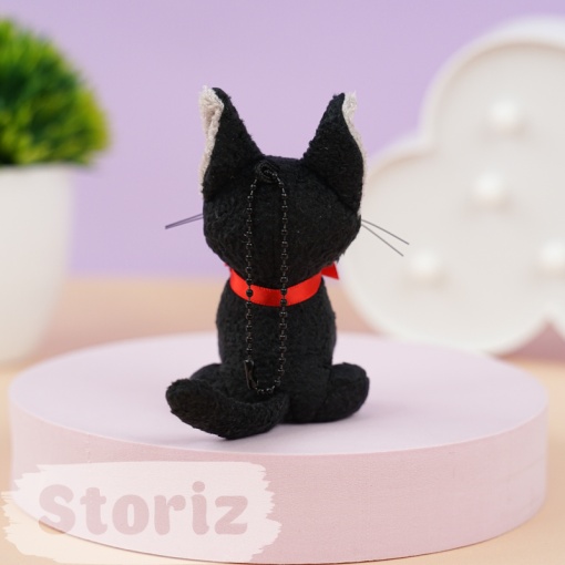 Мягкий брелок "Черный Кот" 9 см