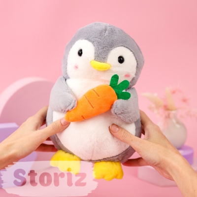 Мягкая игрушка "Пингвин с морковкой" 25 см