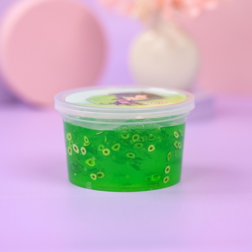 Слайм "Сяо" полупрозрачный (зелёный), с наполнителем + авокадо, 200 гр. STORIZ