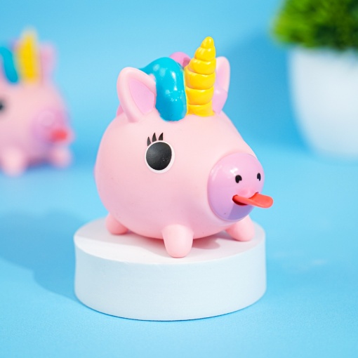 Сквоши со звуком "Дразнилка Единорог" розовый