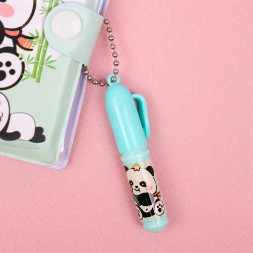 Мини-блокнот с ручкой "Панда", в ассортименте 1шт.