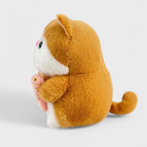 Мягкая игрушка "Рыжий Кот" с рыбкой, 25см