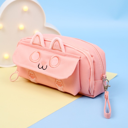 Пенал "Котик" розовый