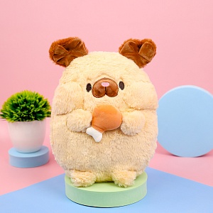 Мягкая игрушка "Собака с куриной ножкой" 30см