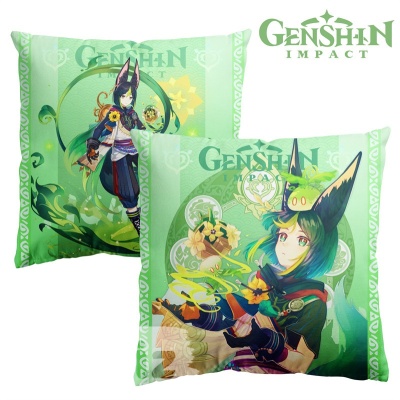 Подушка декоративная "Genshin Impact" Тигнари, 40x40см (1 серия)