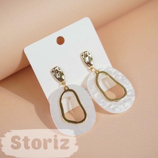 Серьги "Golden White" 4