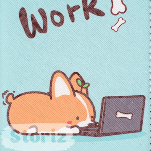 Обложка на паспорт "Working Corgi"