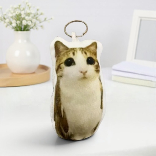 Мягкий брелок "Meme cat" со звуком, meowl