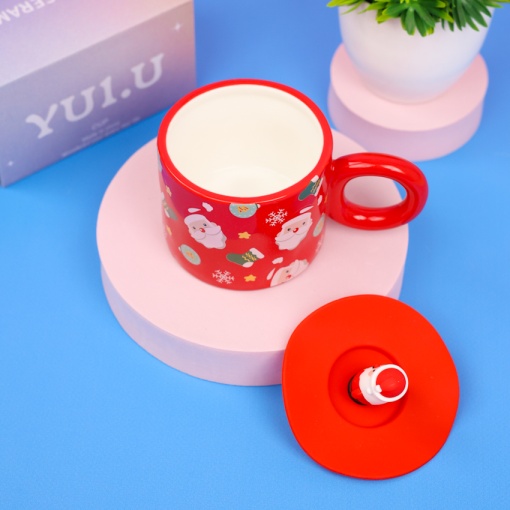 Кружка "НГ Санта-Клаус" красный, 400 мл оптом со склада!