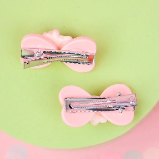 Набор заколок для волос "Love Kt" №2, розовый  2 шт.