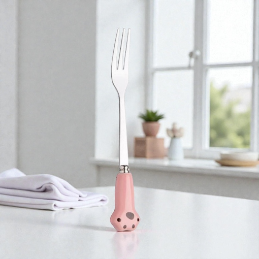 Вилка десертная "Лапка", розовый оптом