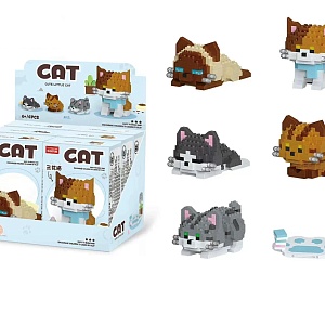 Набор конструкторов "CAT" cute litle №1522, голубой, в ассортименте 6шт