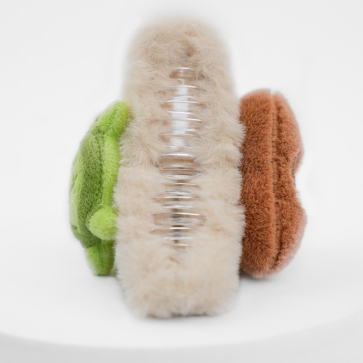 Заколка-крабик плюшевая "Капибара-Черепаха"