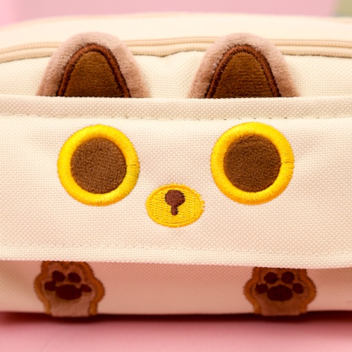 Пенал "Котик" бежевый