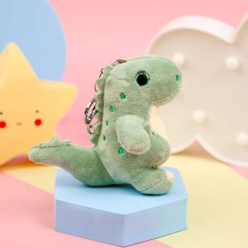 Мягкий брелок "Милый Динозавр" светло-зеленый 12 см