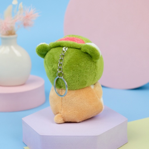 Мягкий брелок "Хомяк в костюме лягушки" 11 см