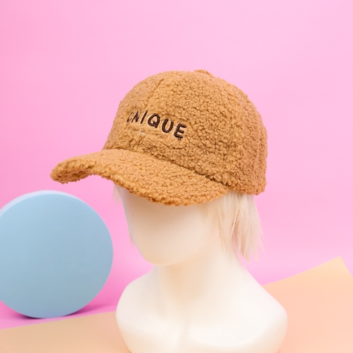 Бейсболка плюшевая "Unique" коричневый (54-60см)