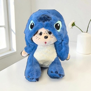 Мягкая игрушка "Мончичи" в костюме глазастика, синий, 36см
