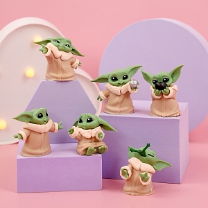 Набор фигурок "Baby Yoda" 6 см, 6 шт оптом