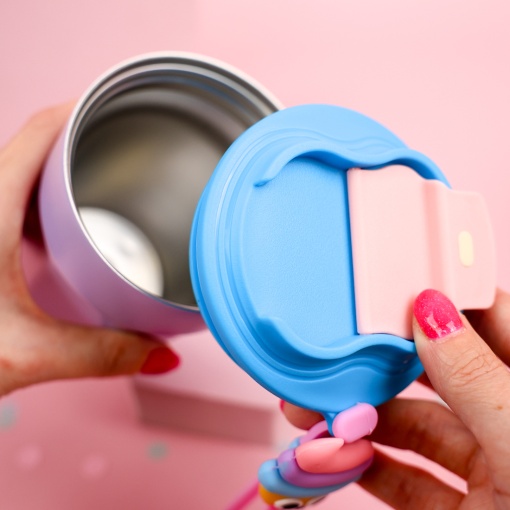 Термос "Happy" Funny party с мороженым, фиолетовый, 450мл оптом