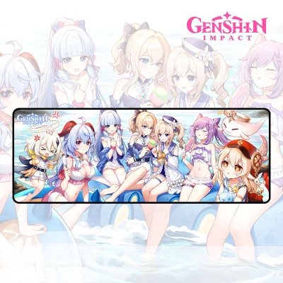 Коврик для мыши "Genshin Impact" All №4, 80x30 см