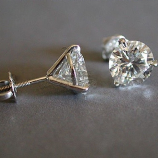 Серьги-гвоздики "Diamond" золотой