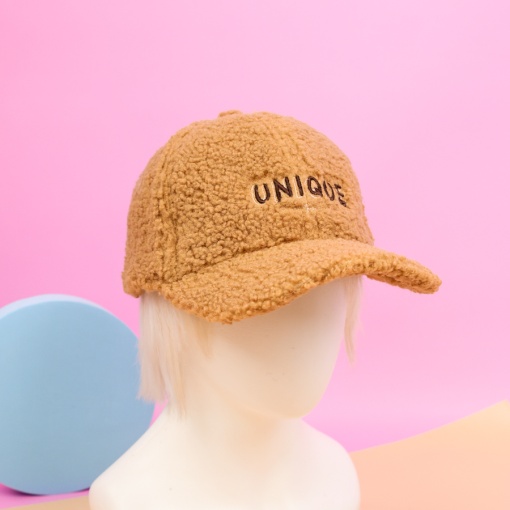 Бейсболка плюшевая "Unique" коричневый (54-60см)