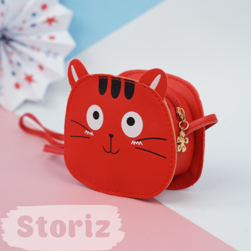 Сумочка через плечо "Котик" красный