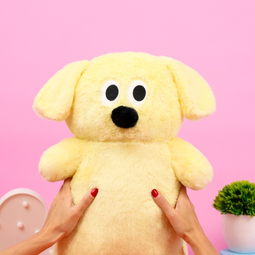 Мягкая игрушка "Собачка" желтый, 60 см