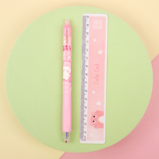 Набор ручек "Strawberry Rabbit" №33055, 12 шт, со стирающими чернилами и стирашка (синий)