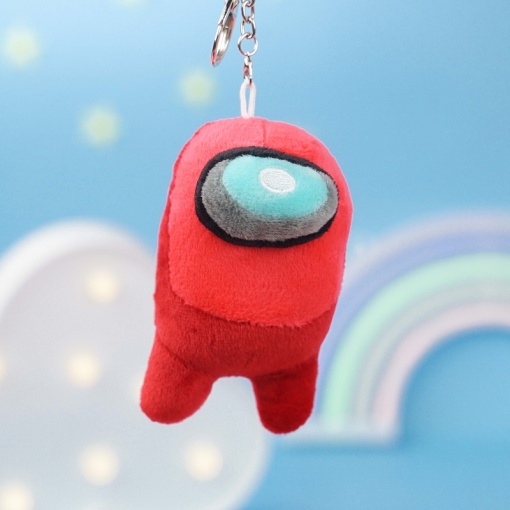 Мягкий брелок "Among Us" красный, 10 см