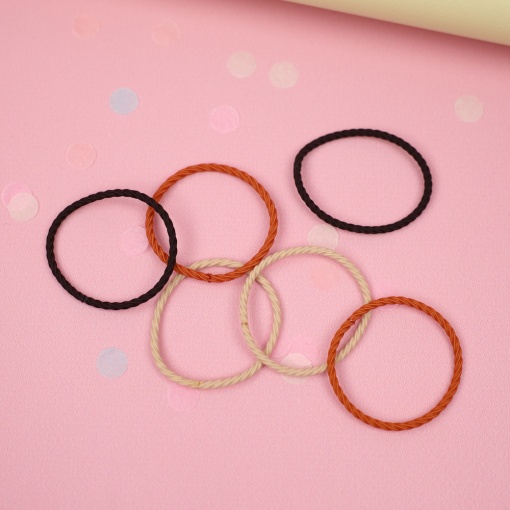 Набор резинок для волос "Strong elastic" 50 шт, кофейный