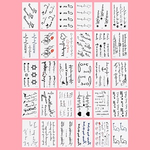 Временная татуировка "Characters" A-30, 5.7x9.7 см