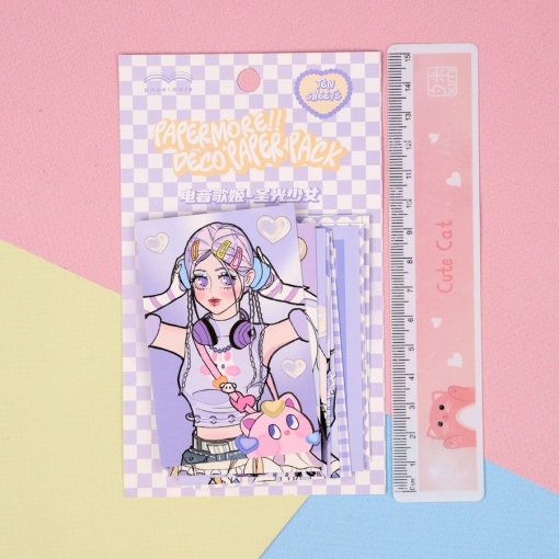 Набор картонных карточек "Pop Idol" сиреневый, 10 шт.